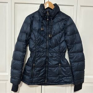Athleta Banner Peak Down Jacket navy blue XS